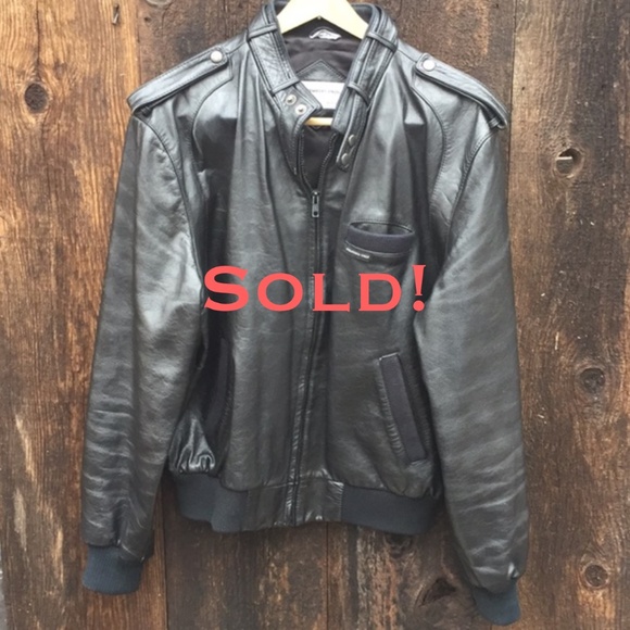Members Only Other - SOLD! 80s Members Only Blk Leather Racer Jacket